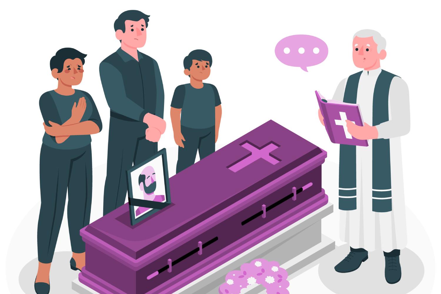 Imagem de um funeral.