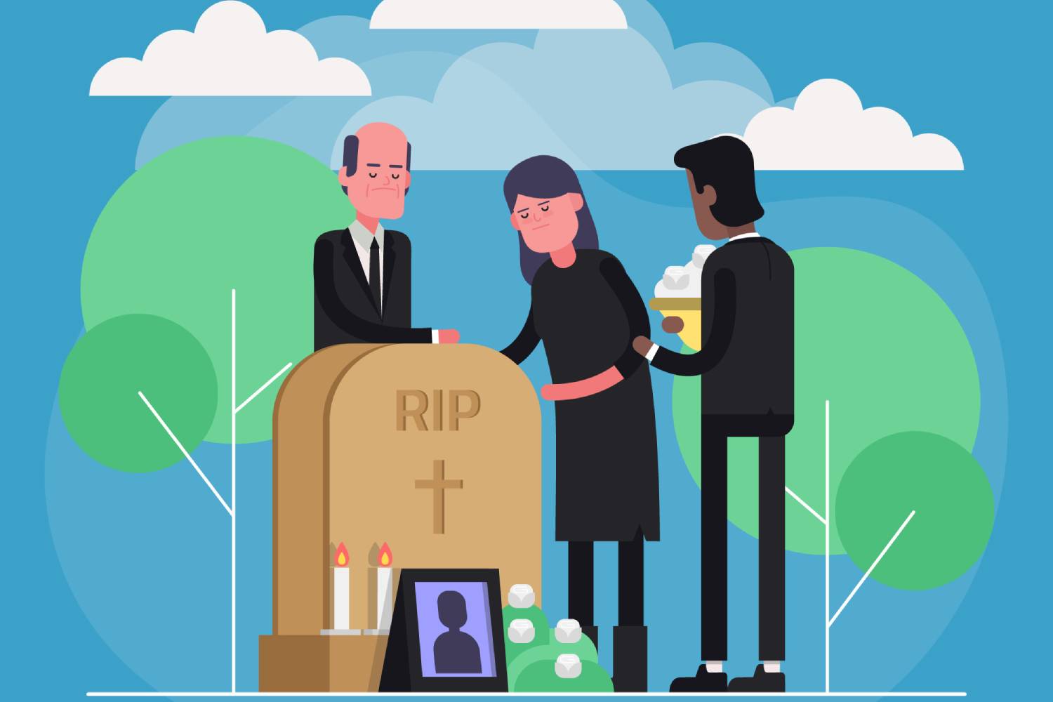 Imagem de uma cerimônia fúnebre